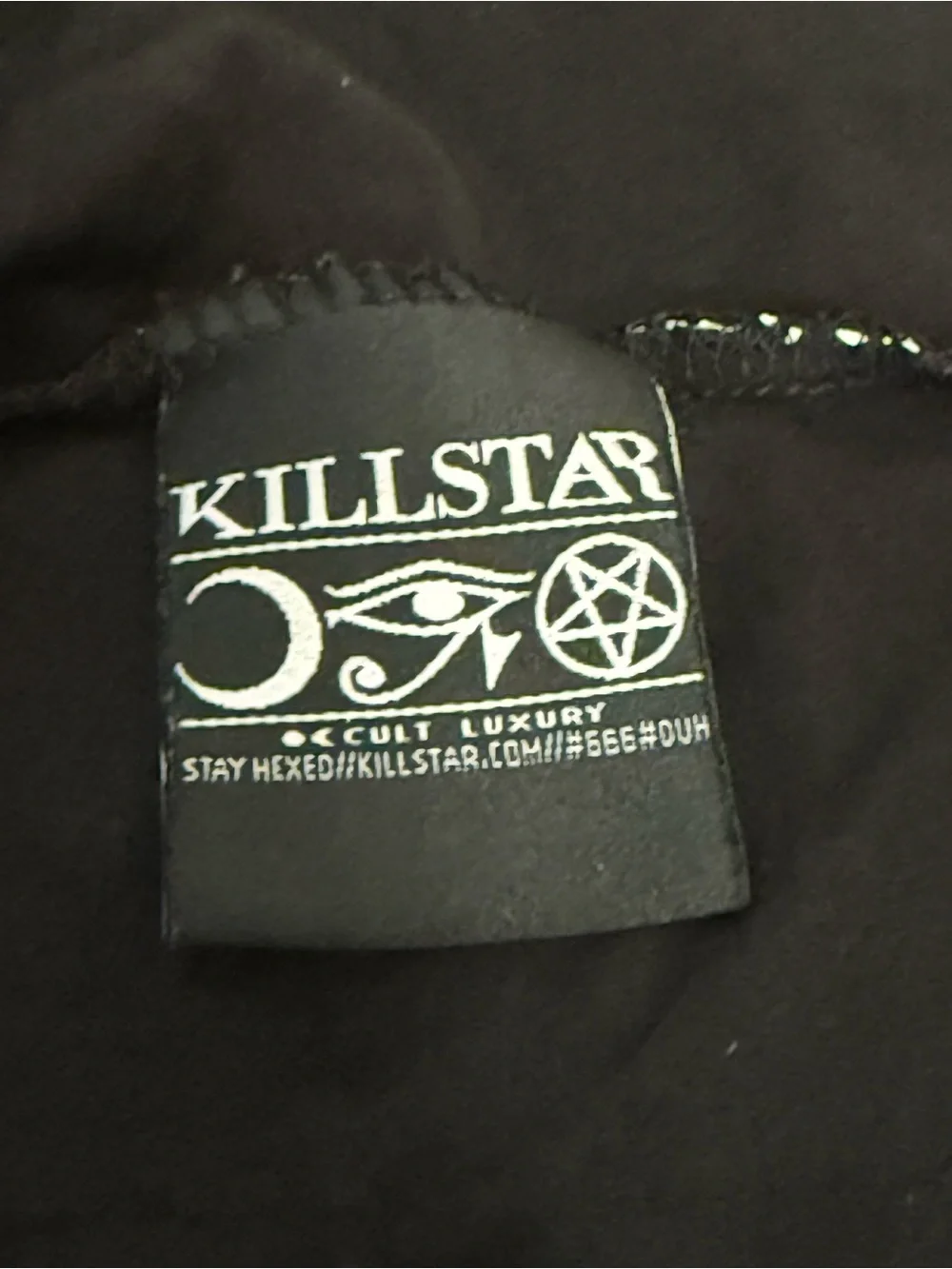 Discontinued Killstar Maxi Skirt - Black and White Occult Print - L